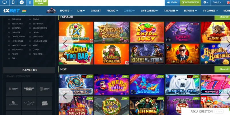 Jogos online Casino 1xbet