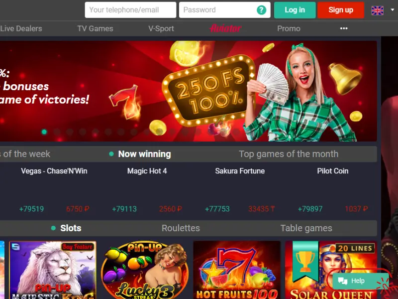 support in pin up casino